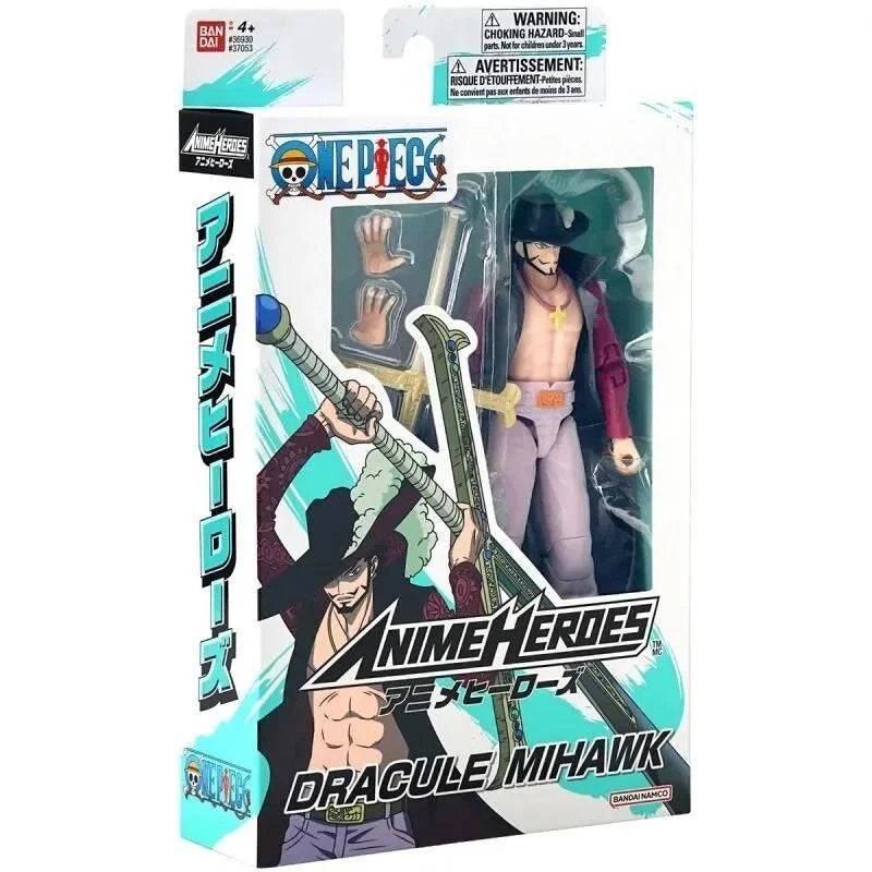 BANDAI Anime Heroes One Piece Dracule Mihawk Verzamelfiguur 17 cm-0