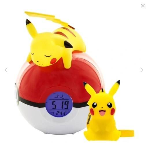 TEKNOFUN Pokémon Lichtgevende Alarmklok & Pikachu 9 cm 811380 Verzamelfiguur-0