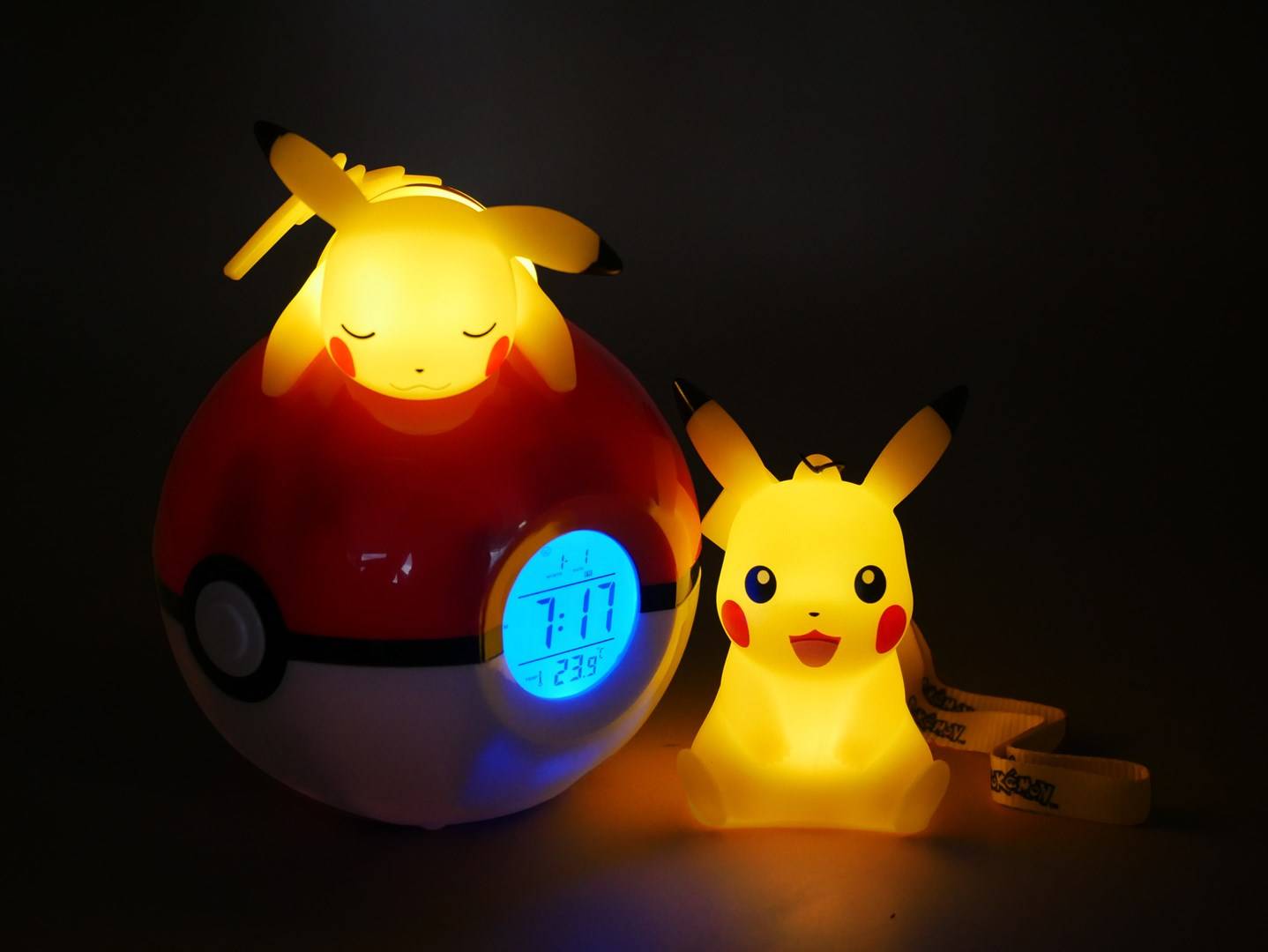 TEKNOFUN Pokémon Lichtgevende Alarmklok & Pikachu 9 cm 811380 Verzamelfiguur-2