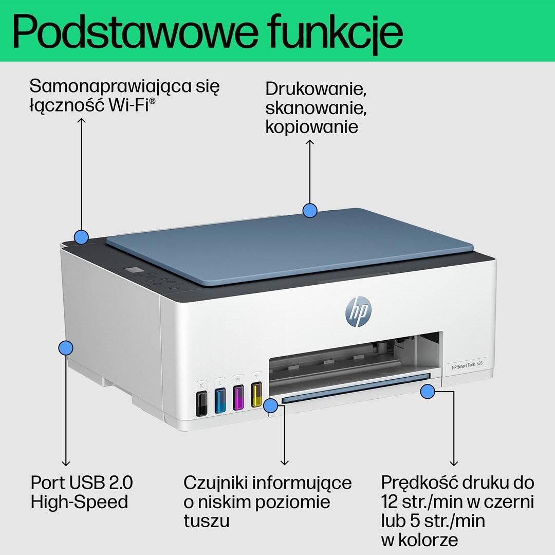 HP Smart Tank 585 All-in-One Printer Draadloos | Model 1761617-2