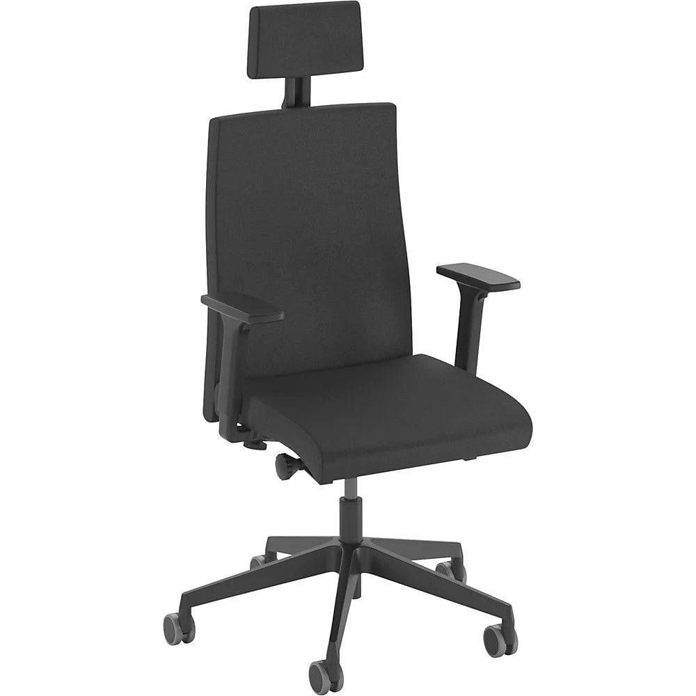DAUPHIN Bureaustoel TO-STRIKE Comfort met Neksteun 9246 Stof Zwart Frame (9246)-0