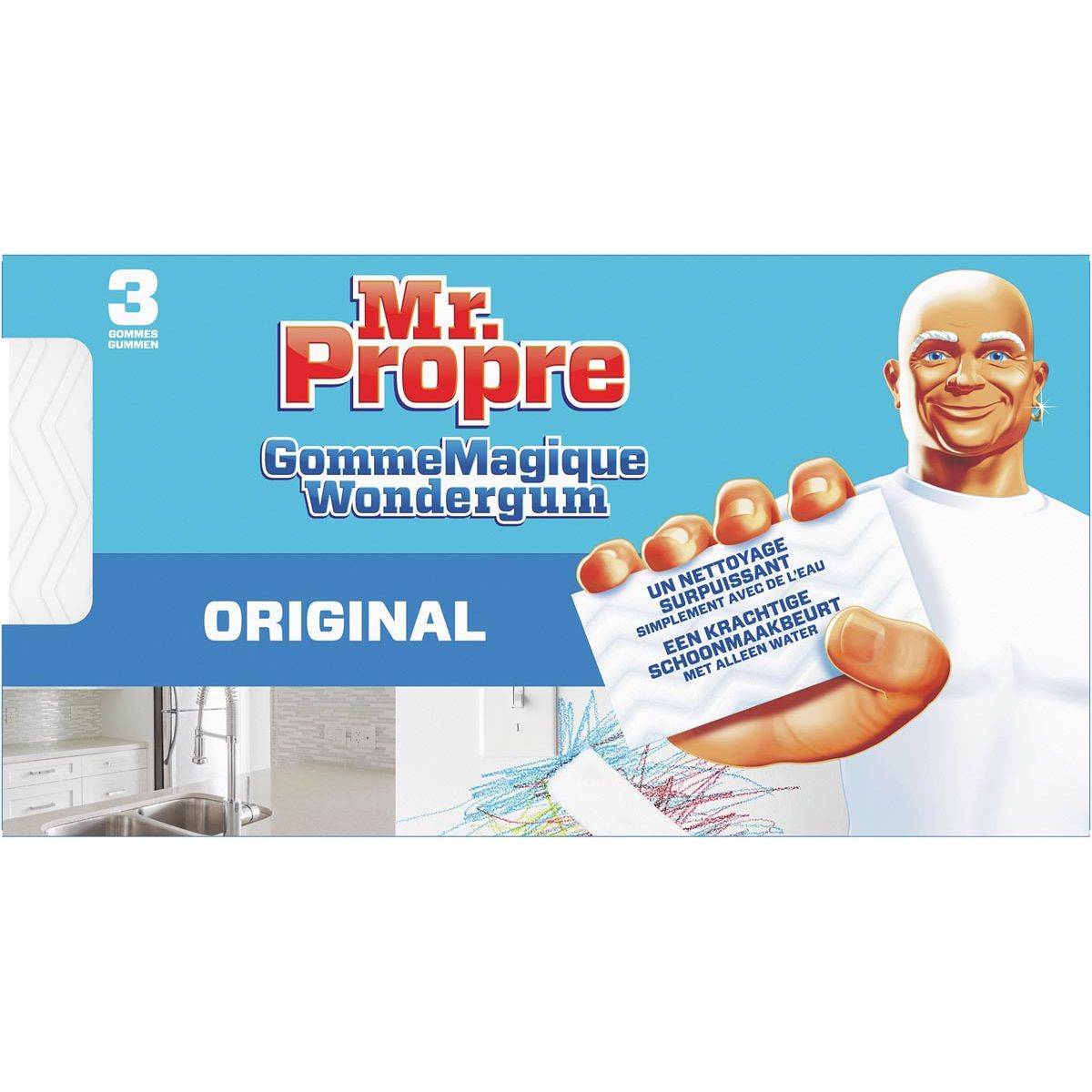 Mr. Proper 8001841669649 Mr. Proper - wondergom Original, pak van 3 stuks-0