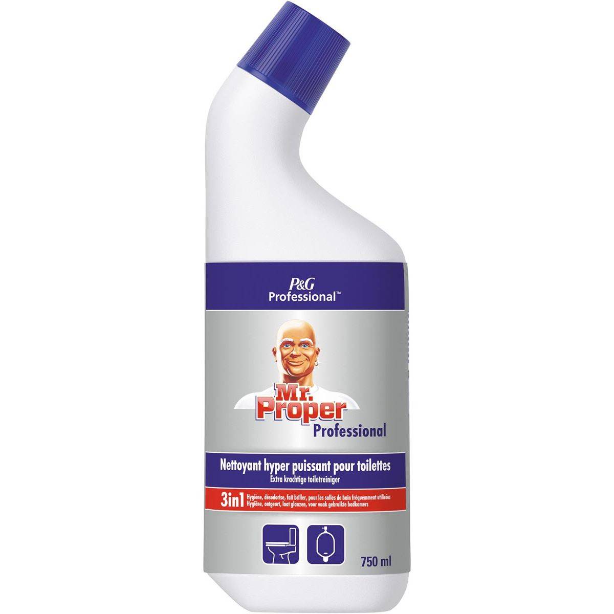 Mr. Proper 8006540477205 Mr. Proper - toiletreiniger, 3in1, flacon van 750 ml-0