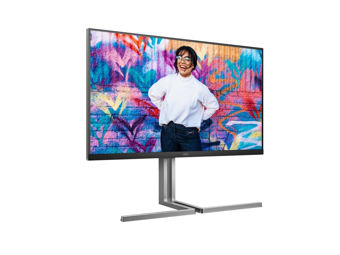 AOC U32U3CV 31.5" Computer Monitor 3840 x 2160 4K Ultra HD LCD Zwart | Model U32U3CV-2