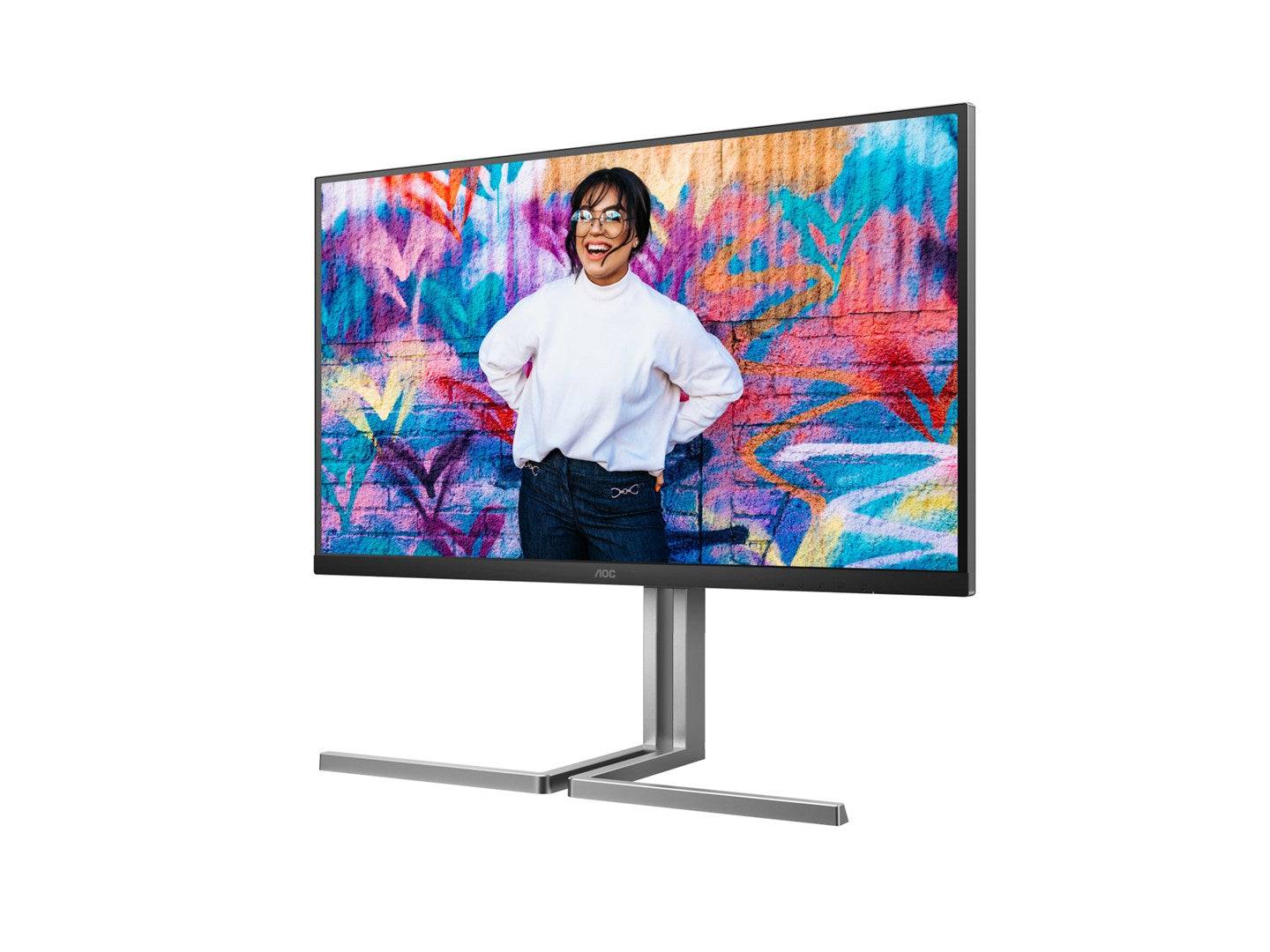 AOC U32U3CV 31.5" Computer Monitor 3840 x 2160 4K Ultra HD LCD Zwart | Model U32U3CV-4