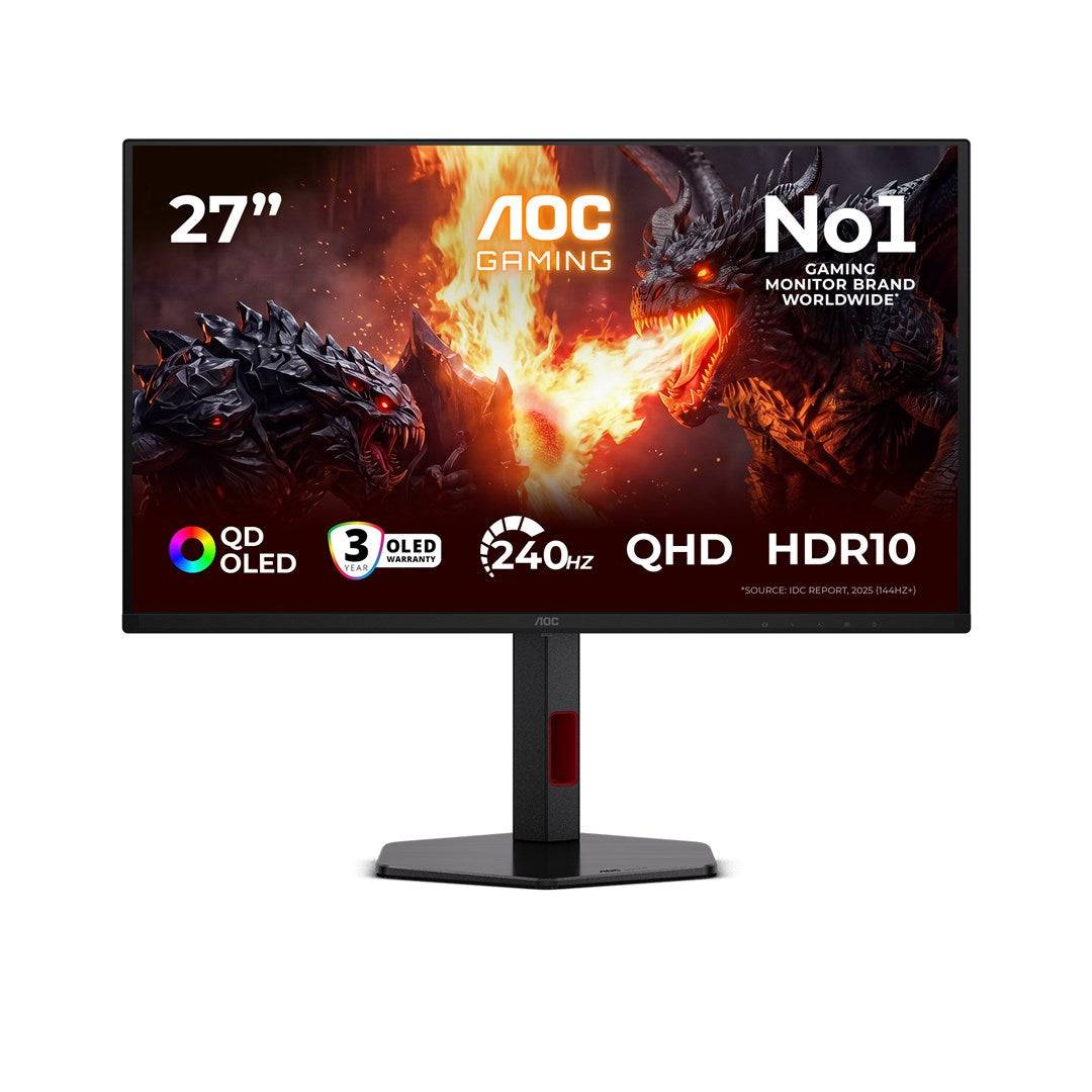 AOC G4 Q27G4ZDR Monitor 67,3 cm 2560 x 1440 pixels QD-OLED Zwart/Rood-0