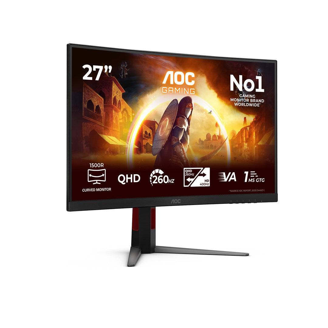 AOC G4 CQ27G4Z2P 27" Quad HD LCD Monitor Zwart/Rood | Model 601264-0