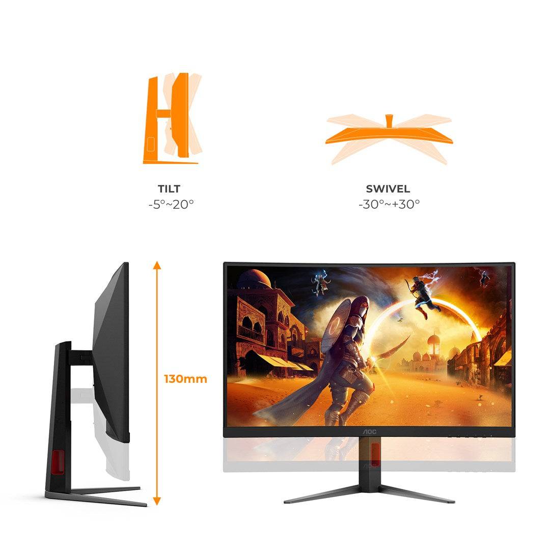 AOC G4 CQ27G4Z2P 27" Quad HD LCD Monitor Zwart/Rood | Model 601264-1