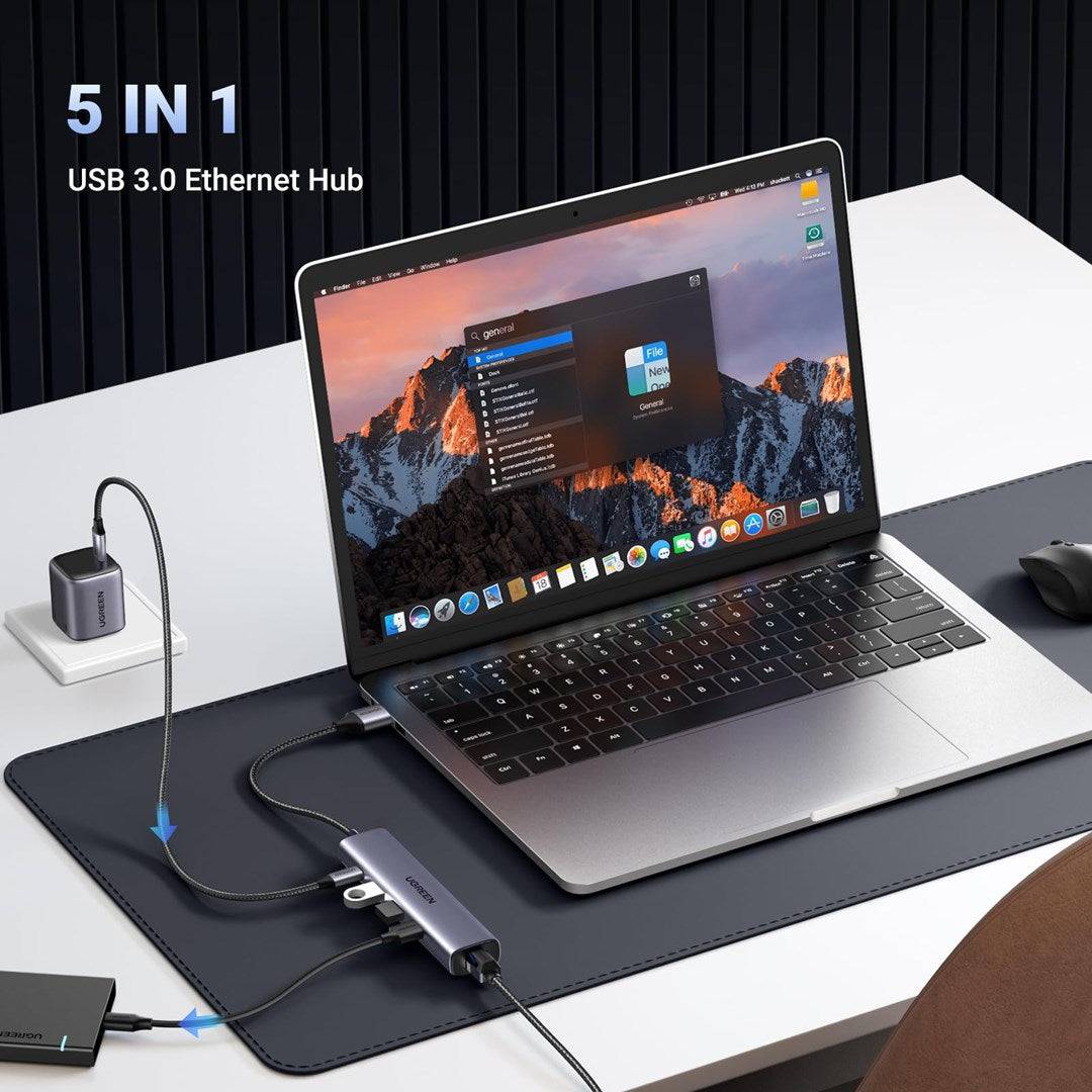 UGREEN Bedrade USB 3.2 Gen 1 Docking Station Grijs | Model: 60554-1