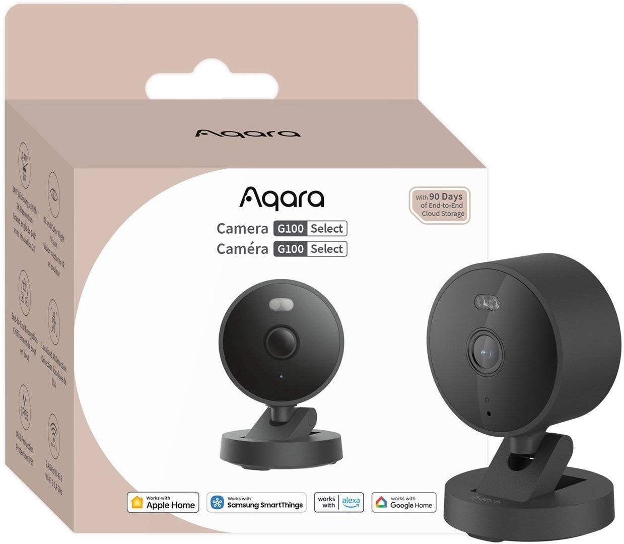 Aqara Camera G100 Select Zwart, Binnen- en Buitenshuis IP Beveiligingscamera (CH-C08D)-0
