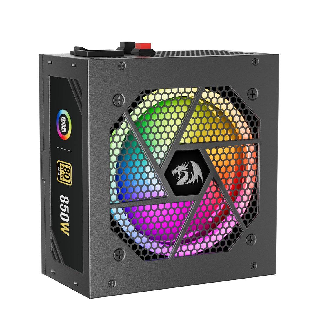 REDRAGON GC-PS007-1-V2 Voeding 850W 80 Plus Gold LED Zwart 57386-2