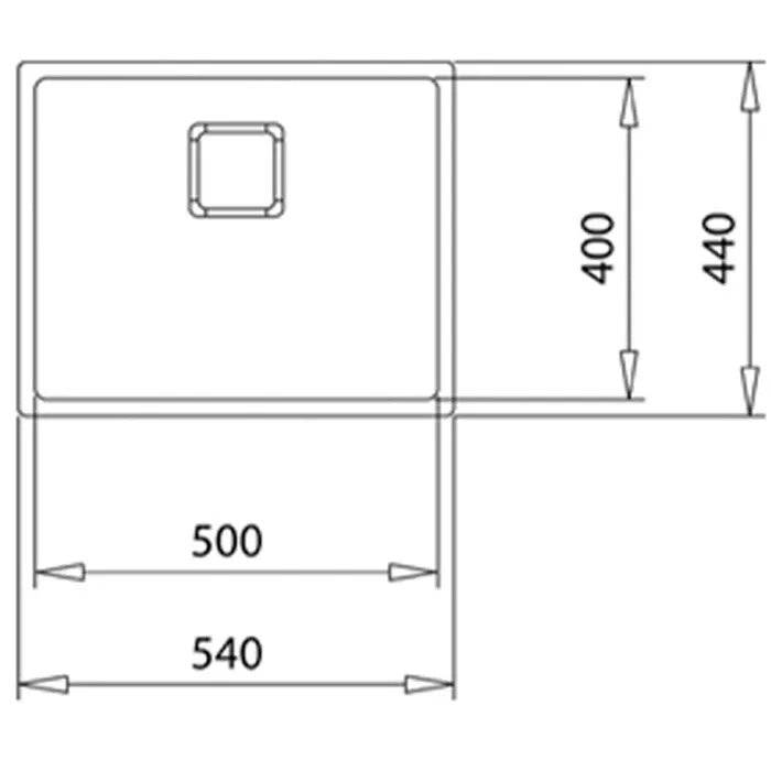 TEKA Keukenwasbak 51x59x23 cm - 5020 g-3