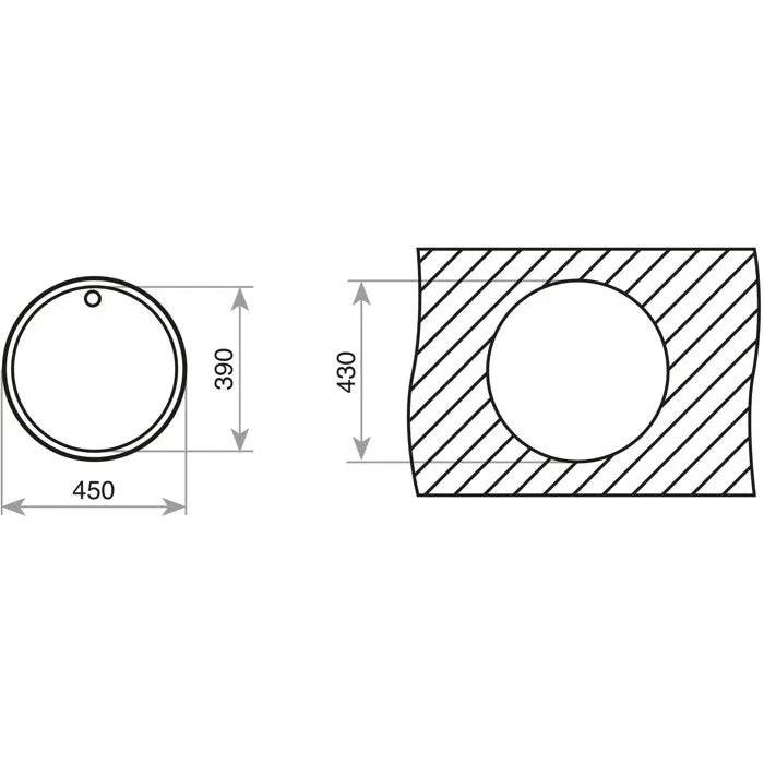 TEKA Keukenwasbak 46x47x20 cm - 3100 g-1