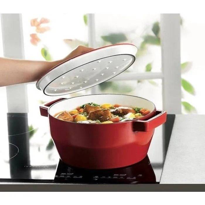 PYREX Slow Cook Ronde Casserole - 6,3 L - Rood-1