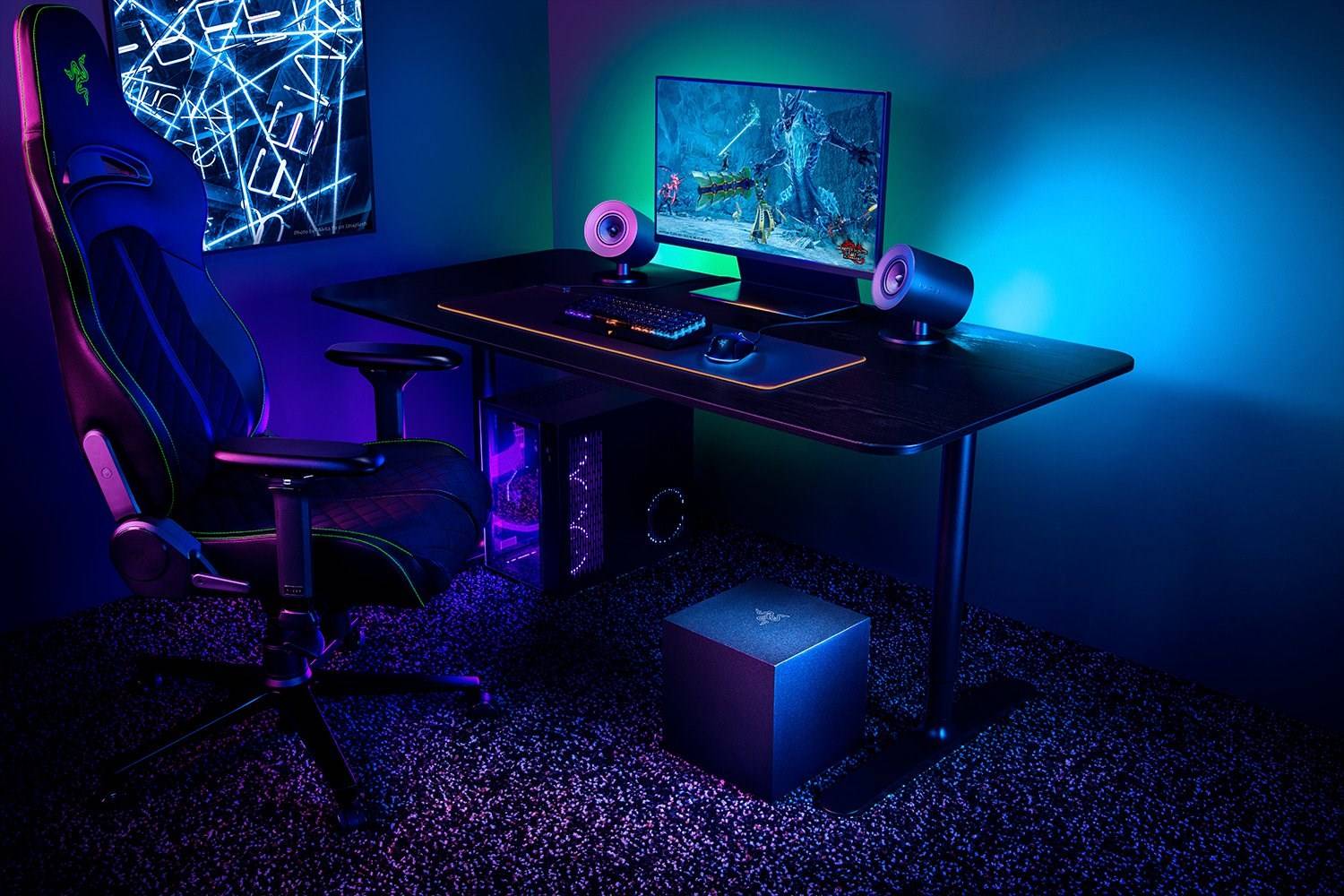 Razer Nommo V2 Full Range Zwarte Bedrade & Draadloze Luidsprekers | Model: RZ05-04750100-R3G1-3