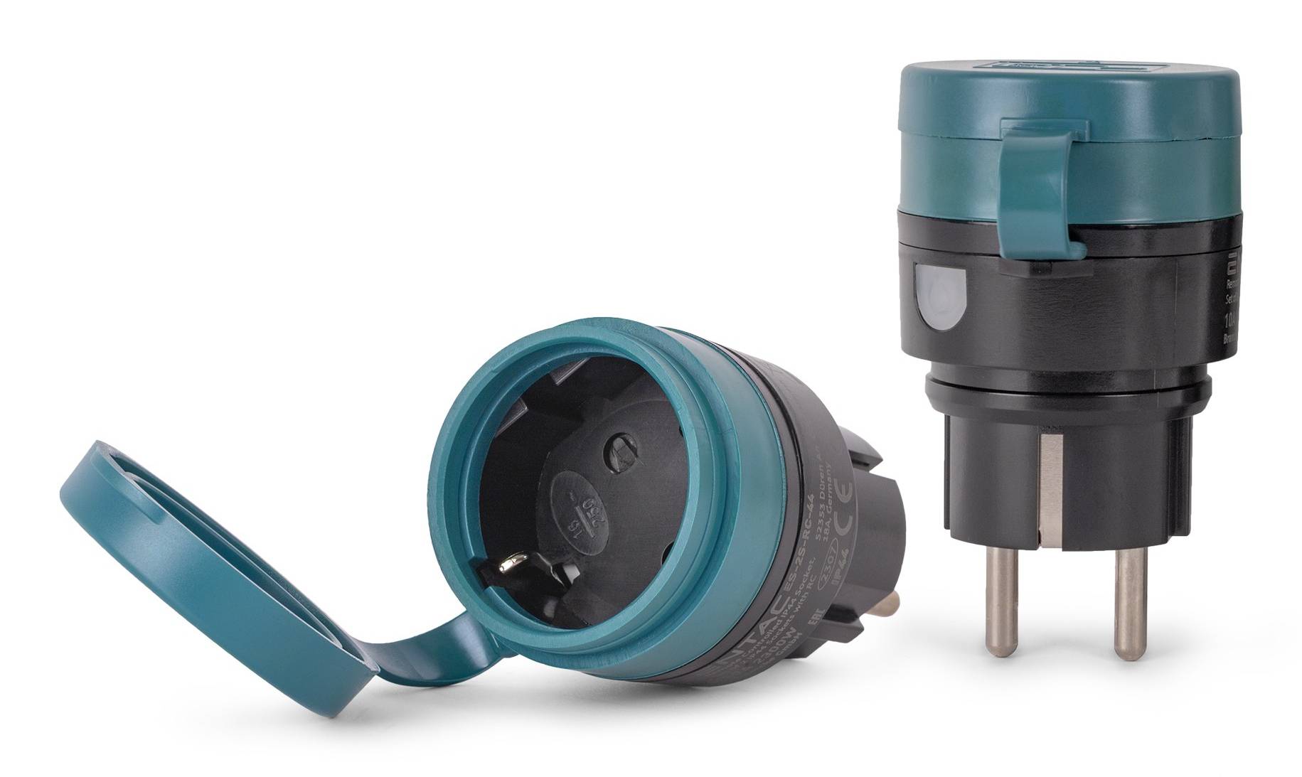 Entac Afstandsbedienbaar Buitenstopcontact 2-pack Zwart IP44-0