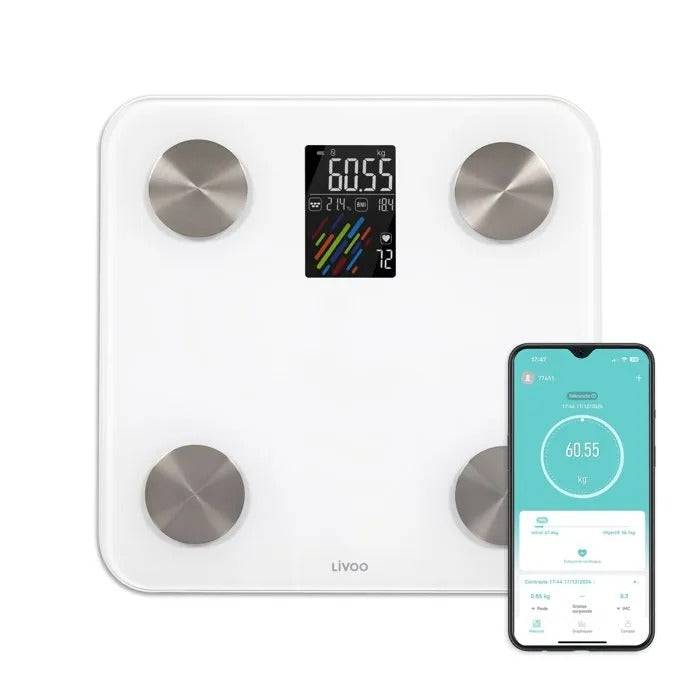 LIVOO Weegschaal - Impedantiemeter - 30 x 31 x 4 cm - 1900 g-1