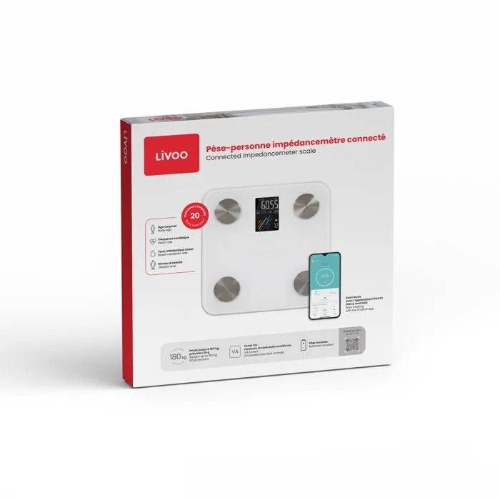 LIVOO Weegschaal - Impedantiemeter - 30 x 31 x 4 cm - 1900 g-2