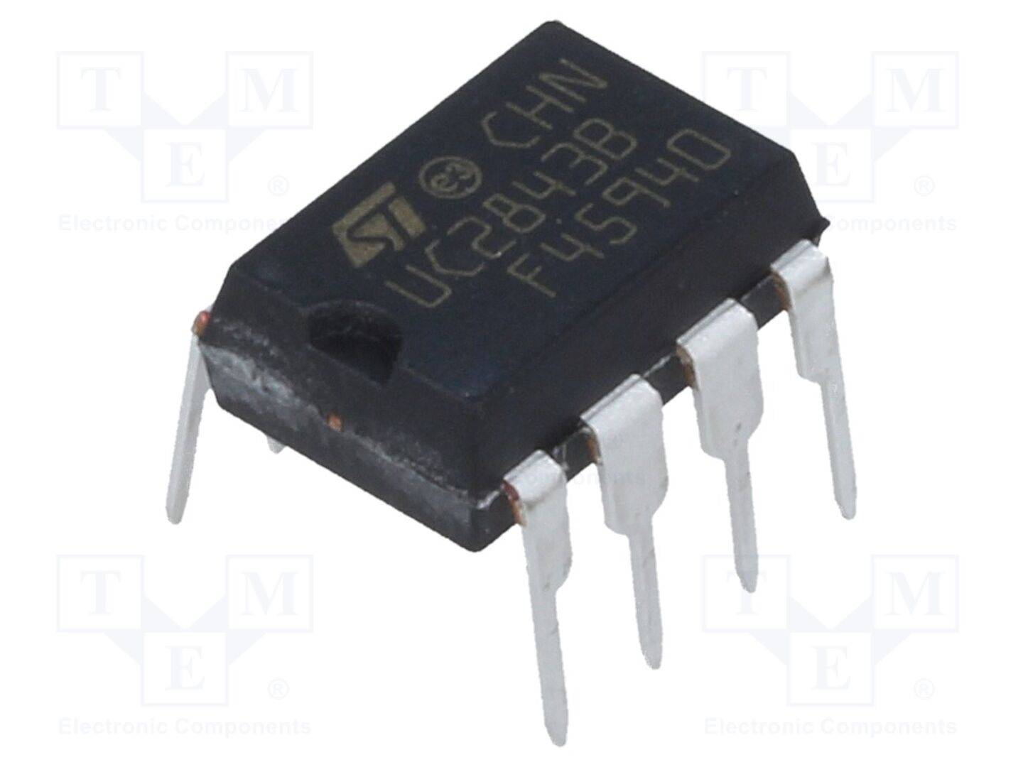 STMicroelectronics UC2843BN IC: PMIC; controller PWM; 1A; 48÷500kHz; Ch: 1; MiniDIP8; 0÷96%; buis - 1 stuk-0
