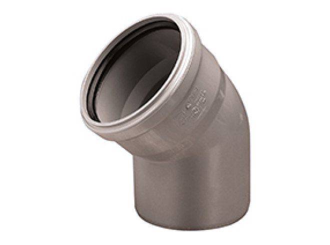 Sanitaire binnenrioleringsbocht HT 40x40/45ST PP grijs-0