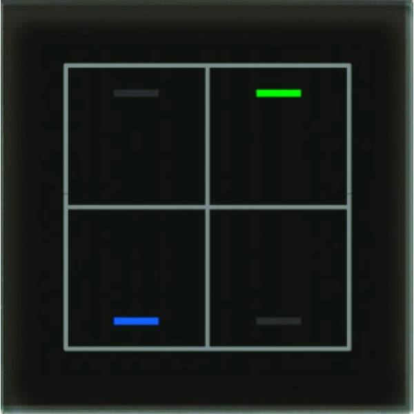 MDT Glastaster II Light 4-fach RGBW Zwart BE-GTL4TS.01S-4
