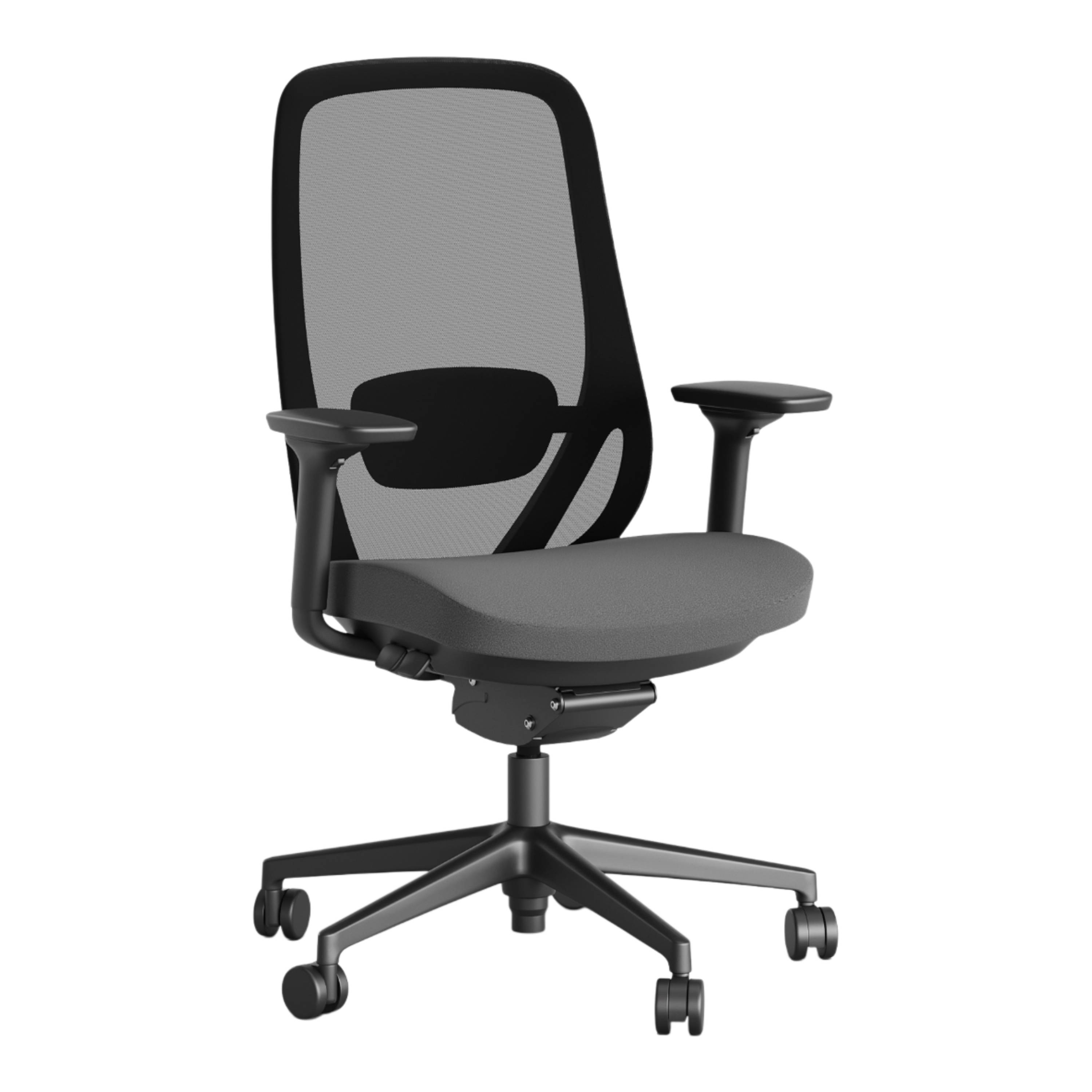 Povag Ergonomische bureaustoel GLORY - 4D-armleggers - Zwart/Grijs - GLM.101.01-0