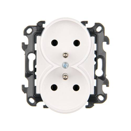Simon 24 witte stopcontact 2x met aardingsveerklemmen 16A 250V-4
