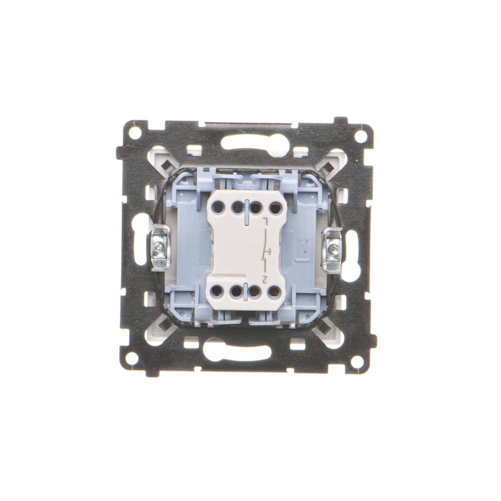 Simon 55 module matwitte knop 1x 1NC veerklemmen 10AX 250V-1