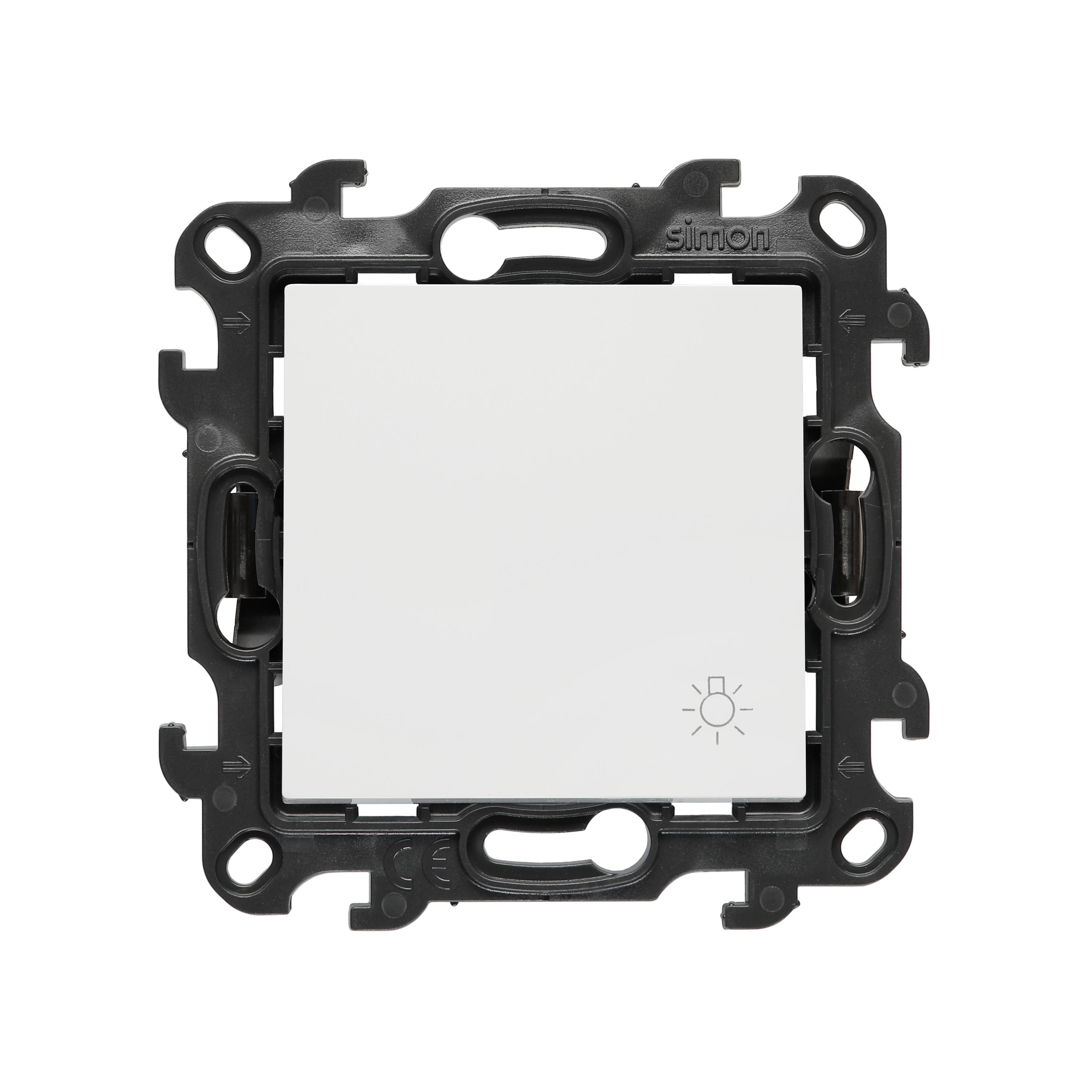 Simon 24-module witte "licht" drukknop veerklemmen 10A-0