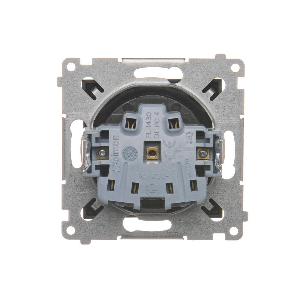 Simon 54 module bruine matte aansluiting 1x met schroefklemmen 16A 250V-1