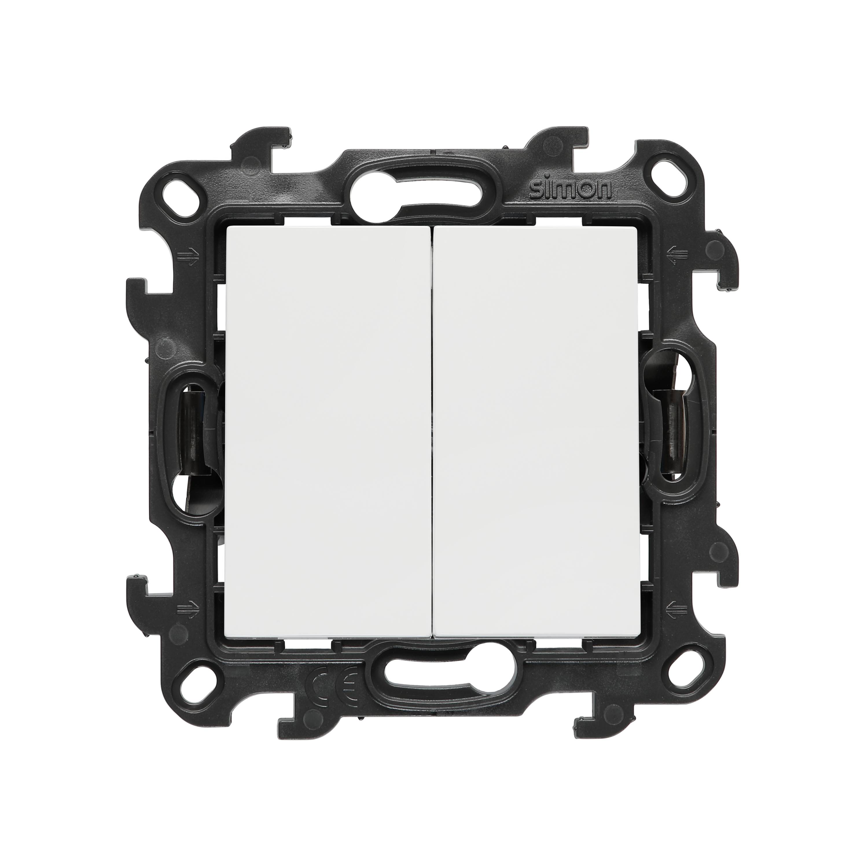 Simon 24 witte module serieschakelaar push-in veerklemmen 10AX-0