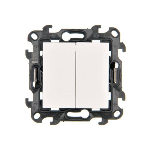 Simon 24 witte module serieschakelaar push-in veerklemmen 10AX-1