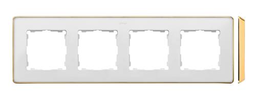 Simon 82 detail select wit metaal / gouden voet afdekraam 4x-1