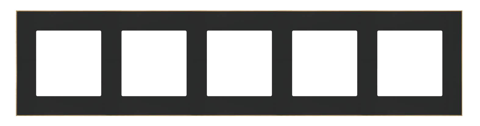 Simon 55 duo zwart/goud afdekraam 5x-0