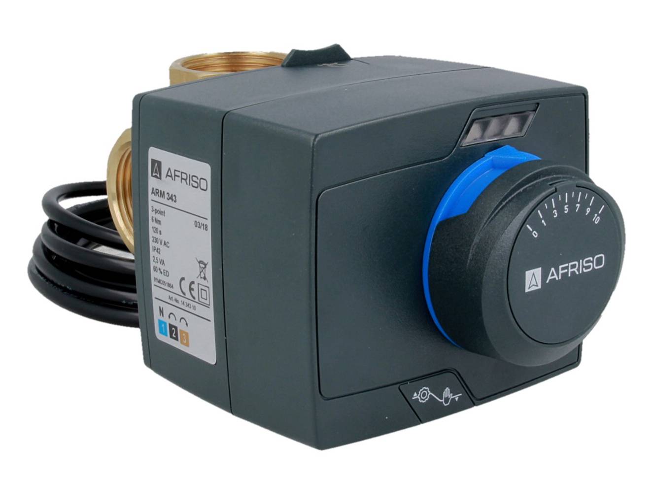 Proclick regelset: 3-weg roterende mengkraan ARV 384 Proclick, DN25, RP1", KVS 1-1