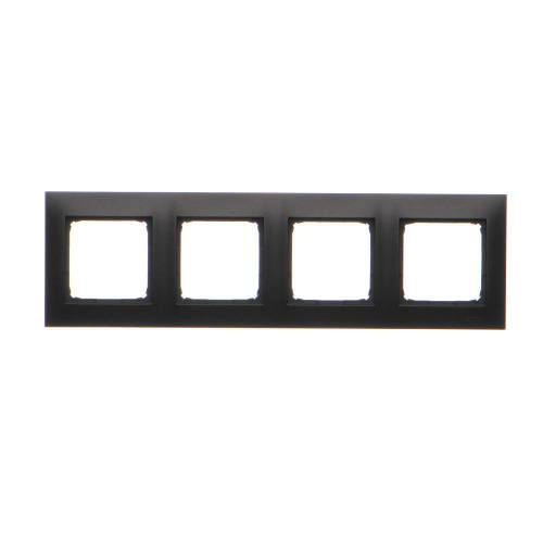 Simon 54 premium matzwart afdekraam 4x-0