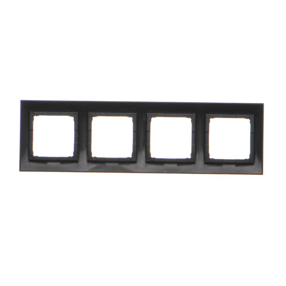 Simon 54 premium matzwart afdekraam 4x-1