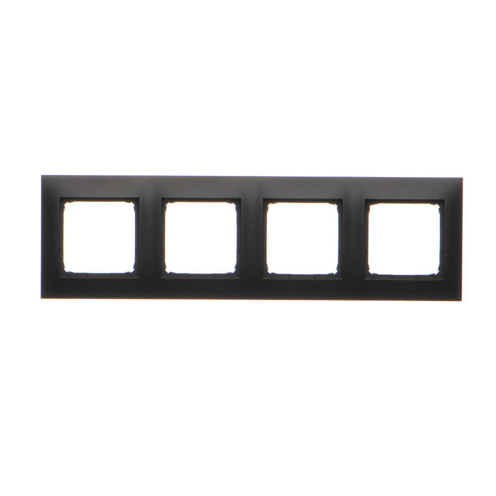 Simon 54 premium matzwart afdekraam 4x-2