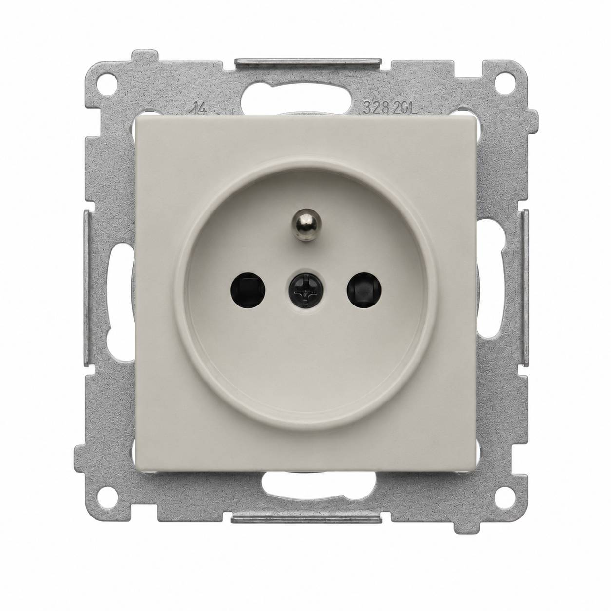 Simon 54 kasjmier module 1x stopcontact met afsluiters veerklemmen 16A 250V-1