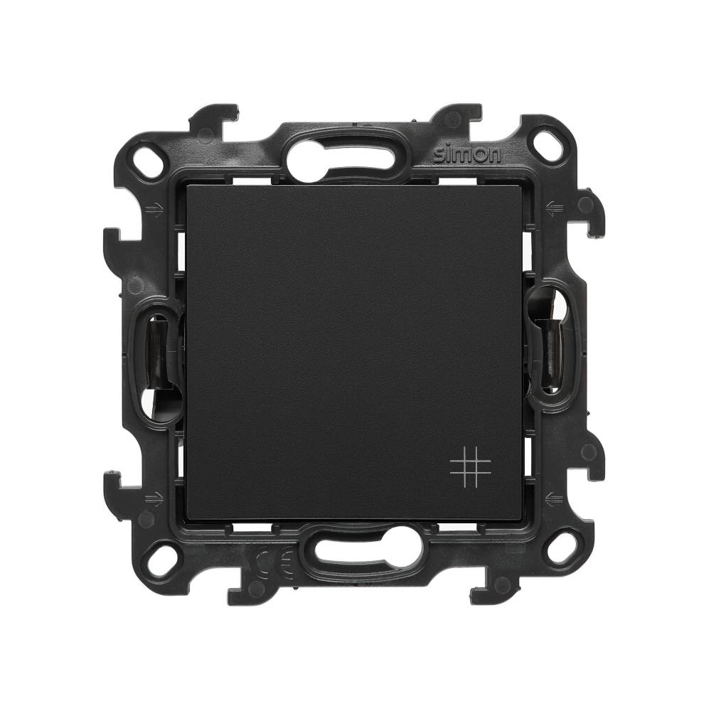 Simon 24-module matzwarte kruisschakelaar veerklemmen 10AX-0
