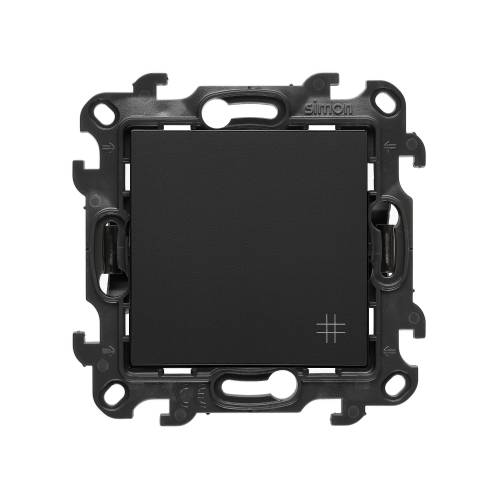 Simon 24-module matzwarte kruisschakelaar veerklemmen 10AX-1
