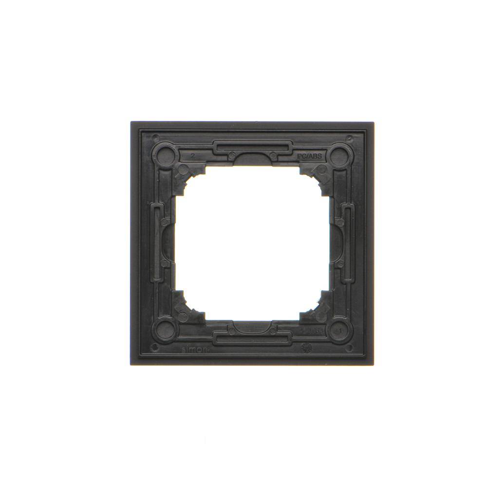 Simon 55 nature INOX zwart/metalen afdekraam 1x-0