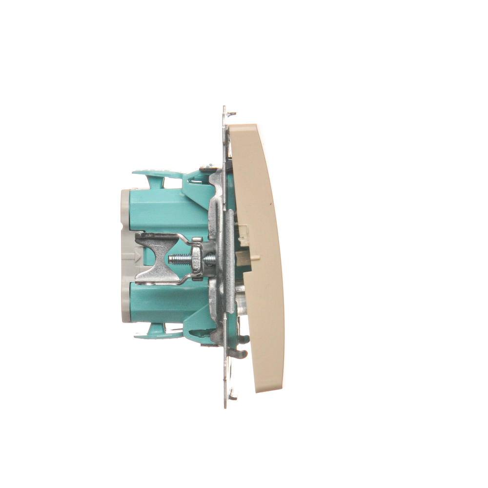 Simon basis beige module 1-polige schakelaar veerklemmen 10AX 250V-3