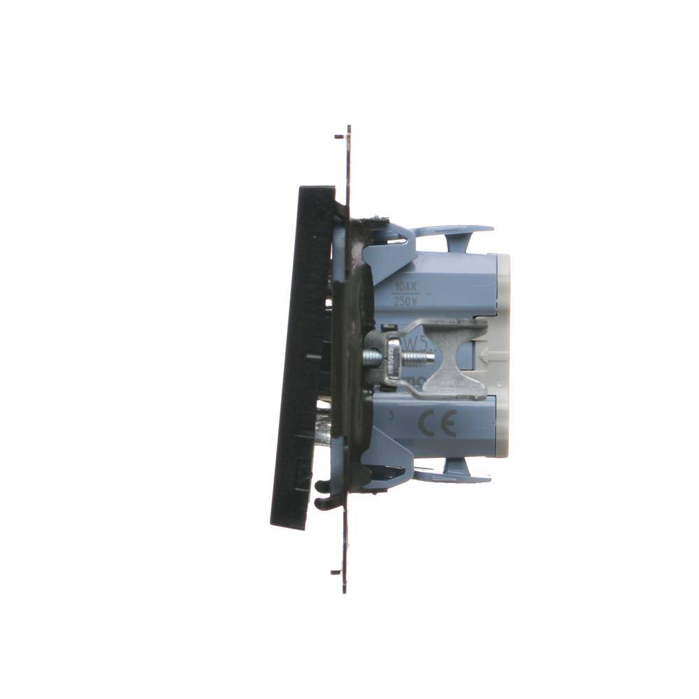 Simon 55 module, matzwarte serieschakelaar met veerklemmen, 10AX, 250V-3