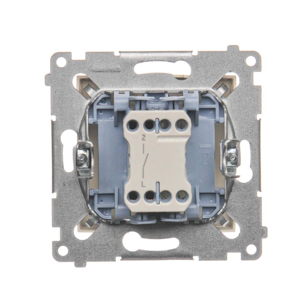 Simon 54 crèmekleurige module 1-polige schakelaar met veerklemmen 10AX 250V-1