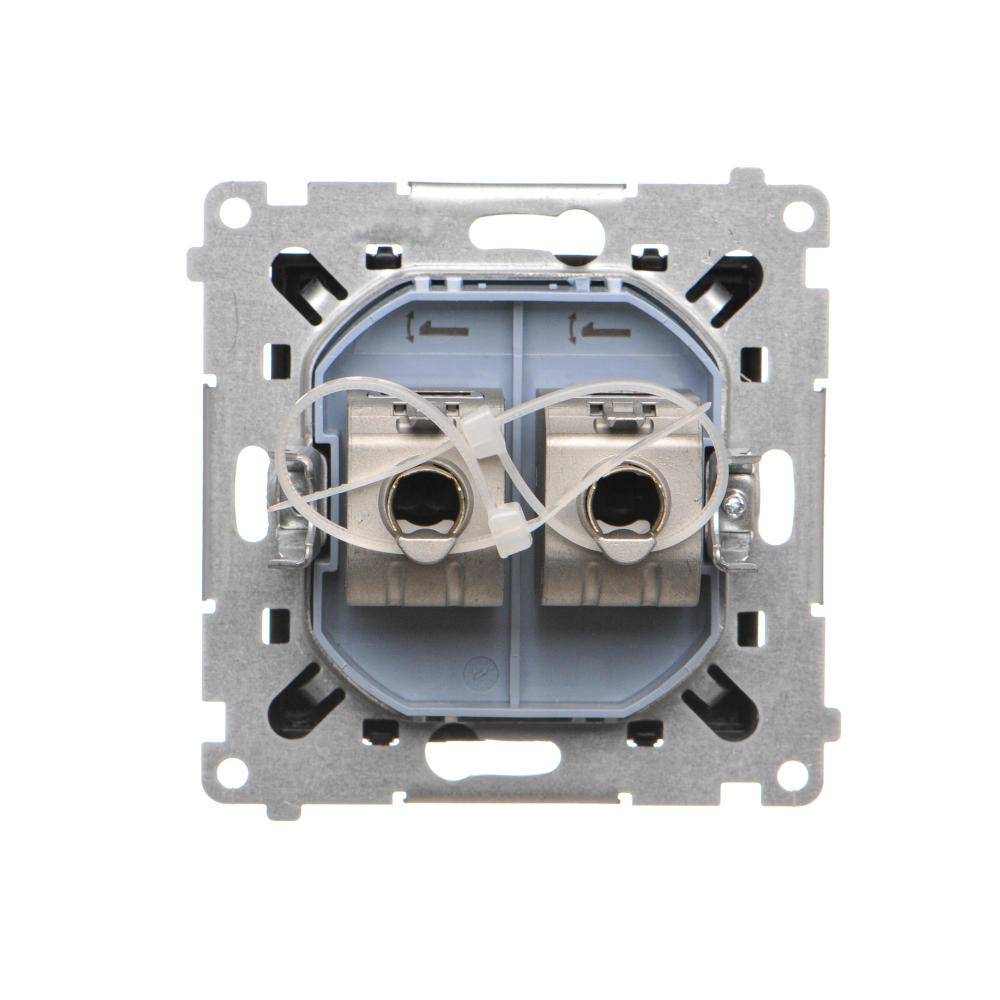 Simon 55 module matzwart datacontactdoos 2x UAE 8 CAT.6 FTP met stofkap-1