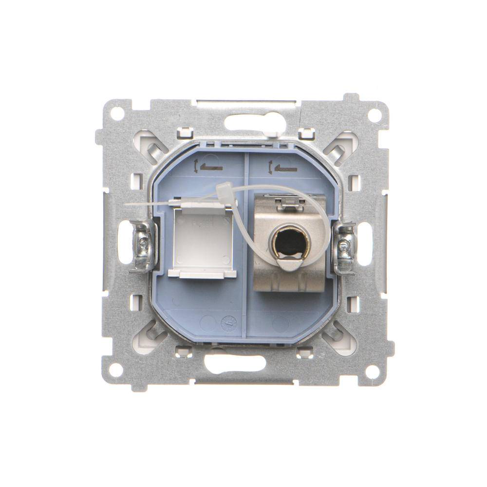 Simon 55 module witte matte datacontactdoos 1x UAE 8 CAT.6 FTP met stofkap-1