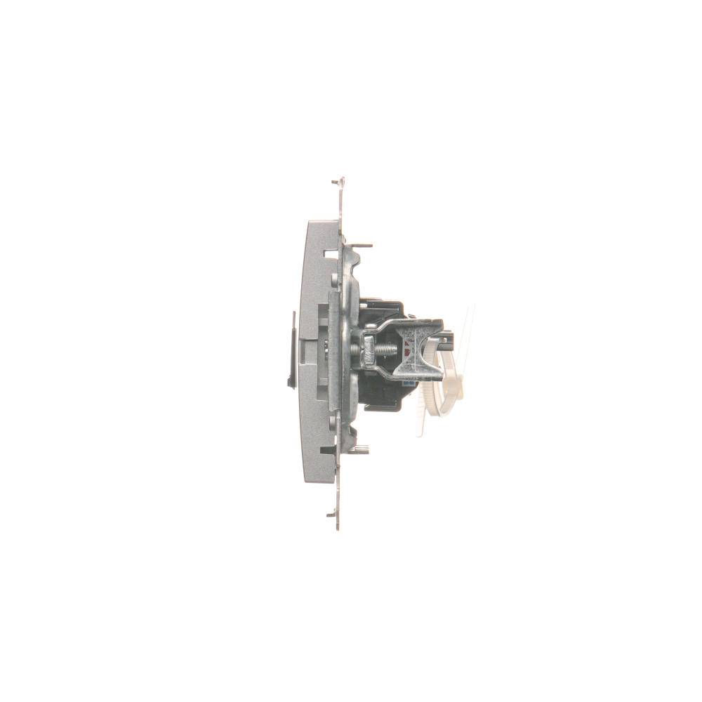 Simon 54-module datacontactdoos, zilverkleurig mat, 2x UAE 8 CAT.6 UTP met stofkap, plat-3