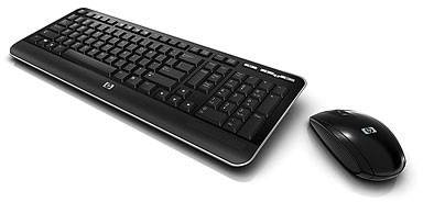 HP QY449AT#ABF Set met toetsenbord en muis USB, Radiografisch AZERTY, Frans Zwart