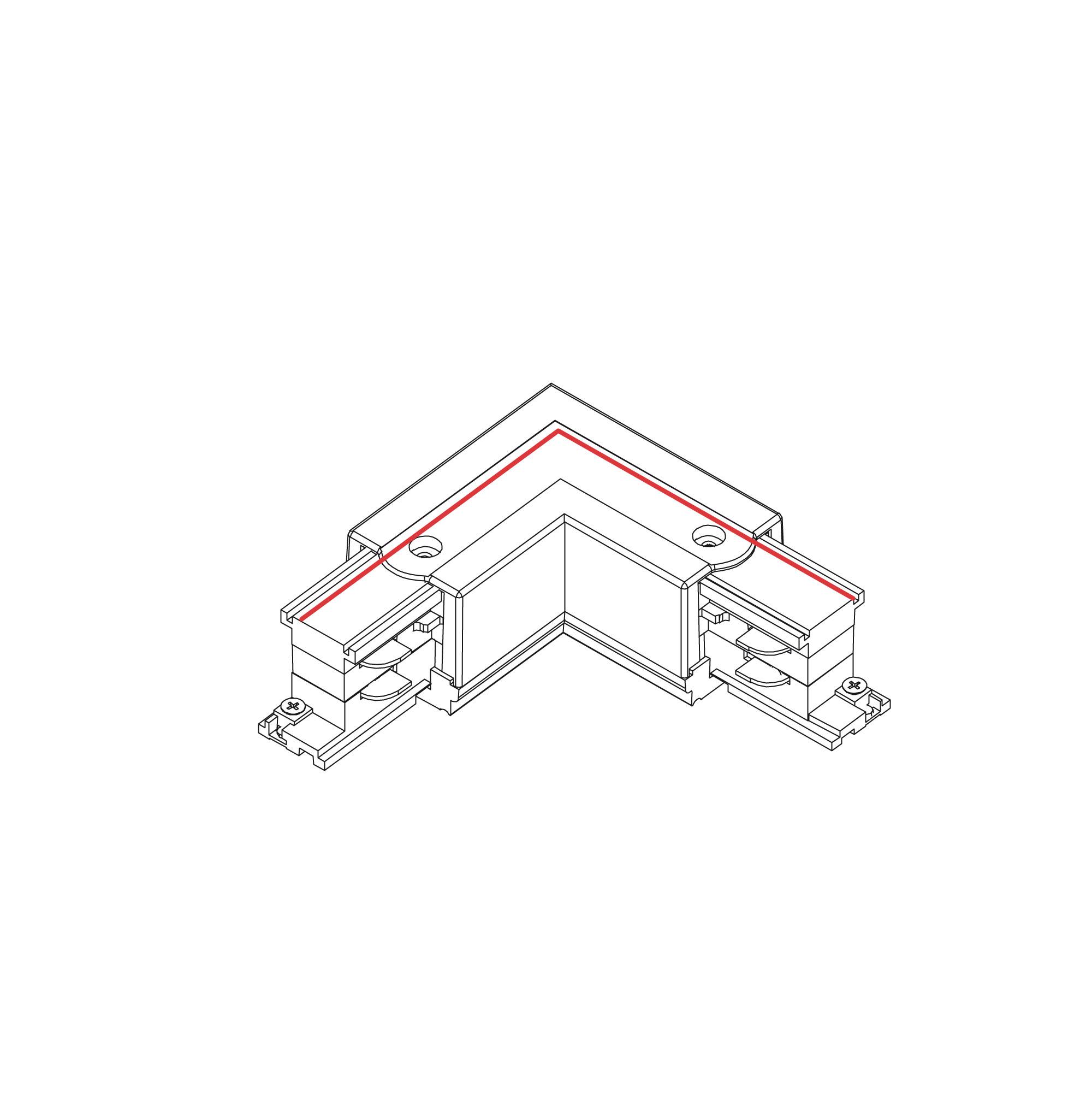 CTLS zwarte haakse connector L links buiten IP20 kunststof/koper-2